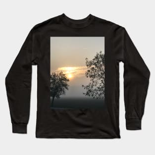 Trees in the fog during the sunset Long Sleeve T-Shirt